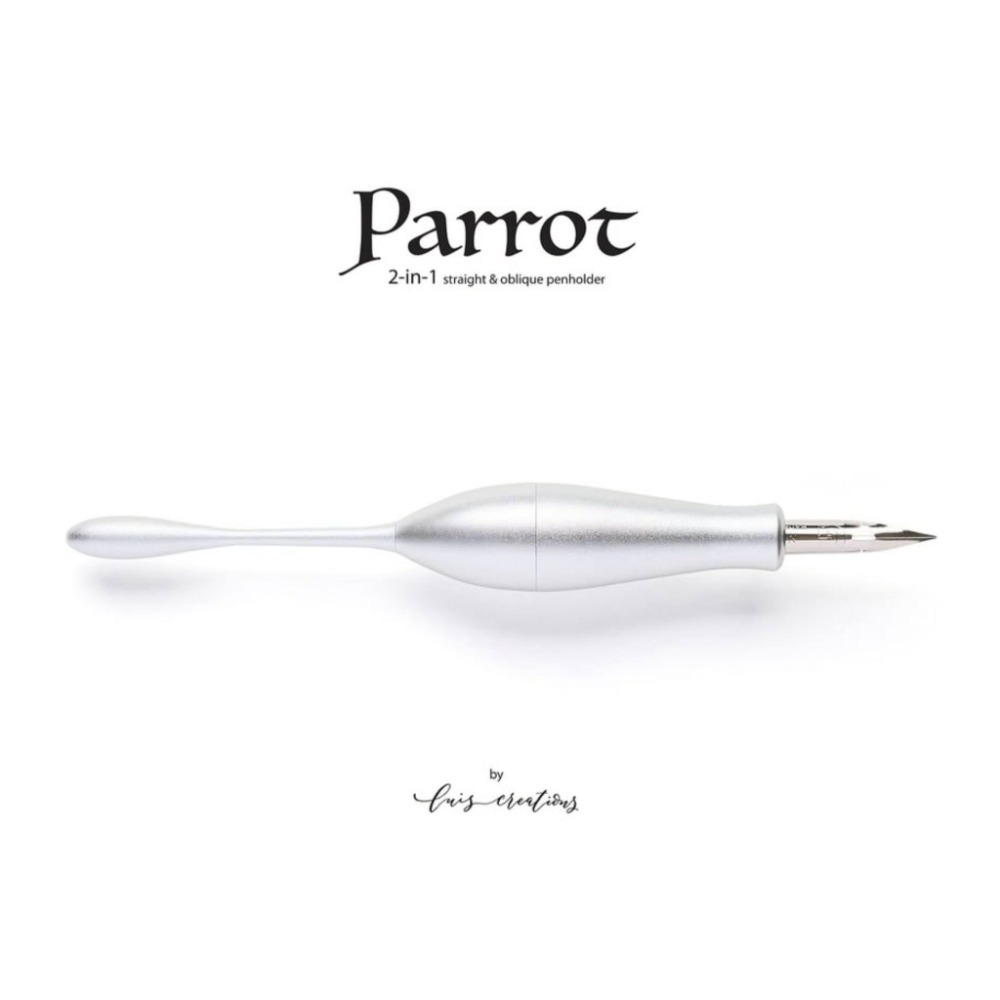澳洲 Luis Creations Parrot 2合1斜/直筆桿 ＆ Rikka 貓咪可調式裝飾戒指-規格圖8