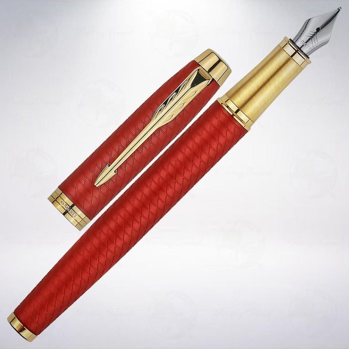美國 派克 PARKER IM 經典系列「烈焰紅」豪華版鋼筆-細節圖2
