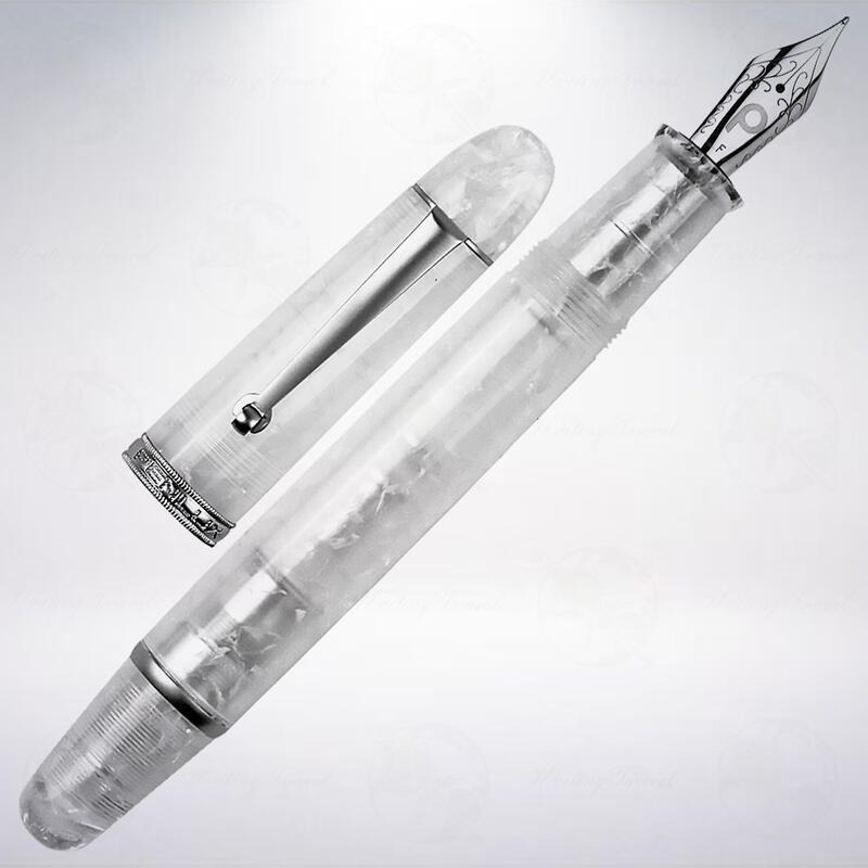 台灣 PENLUX Masterpiece Grande 「雪花」活塞上墨鋼筆-細節圖2