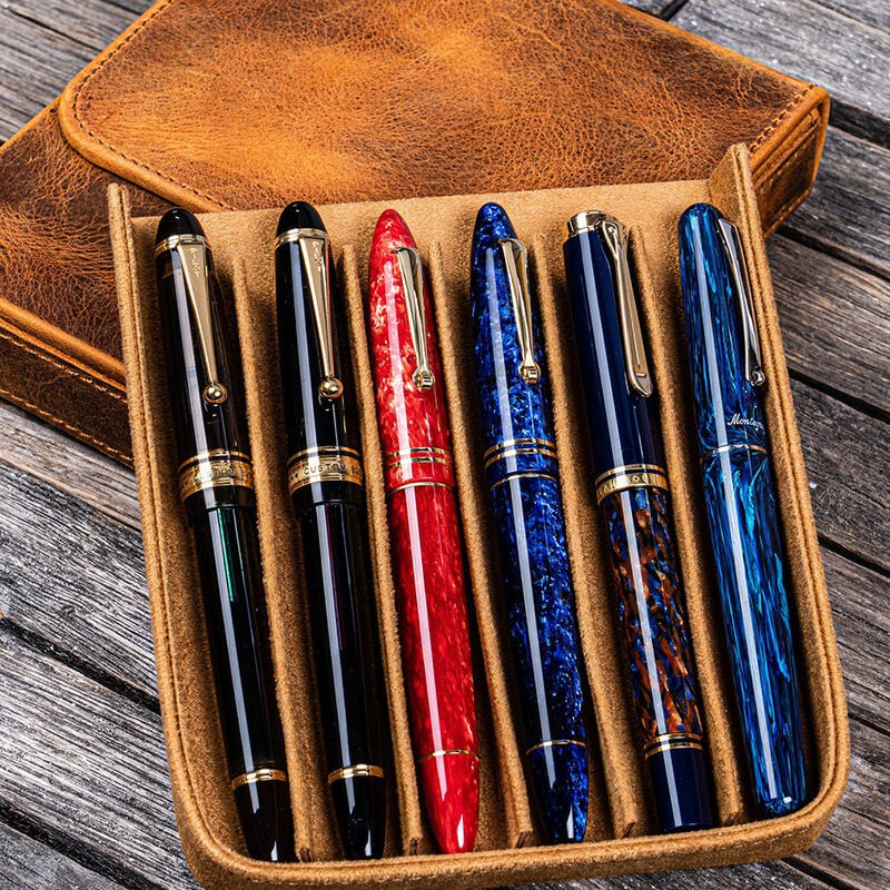 土耳其 蓋倫皮革 GALEN LEATHER 6支裝硬質可分離式筆盒: 瘋馬皮棕-細節圖3