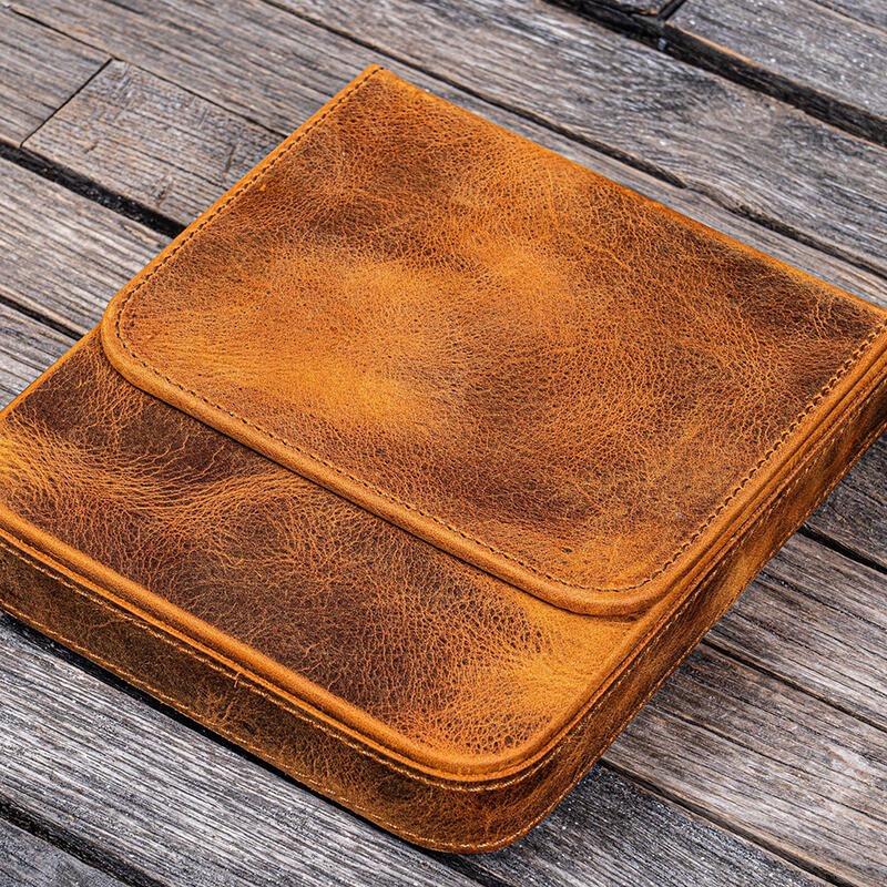 土耳其 蓋倫皮革 GALEN LEATHER 6支裝硬質可分離式筆盒: 瘋馬皮棕-細節圖4