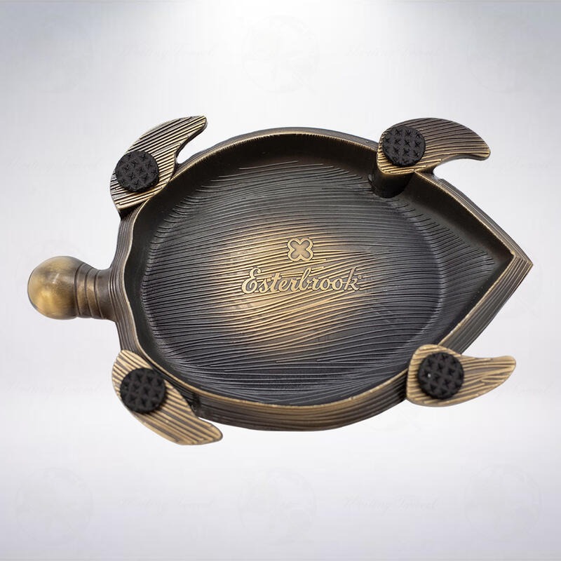 美國 Esterbrook 烏龜造型黃銅筆擱-細節圖4