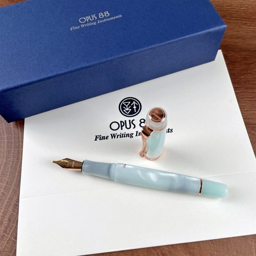 Opus 88 Harmony Cloud Dancer 正統滴入式上墨鋼筆 ＆ Clairefontaine 卡片-細節圖2