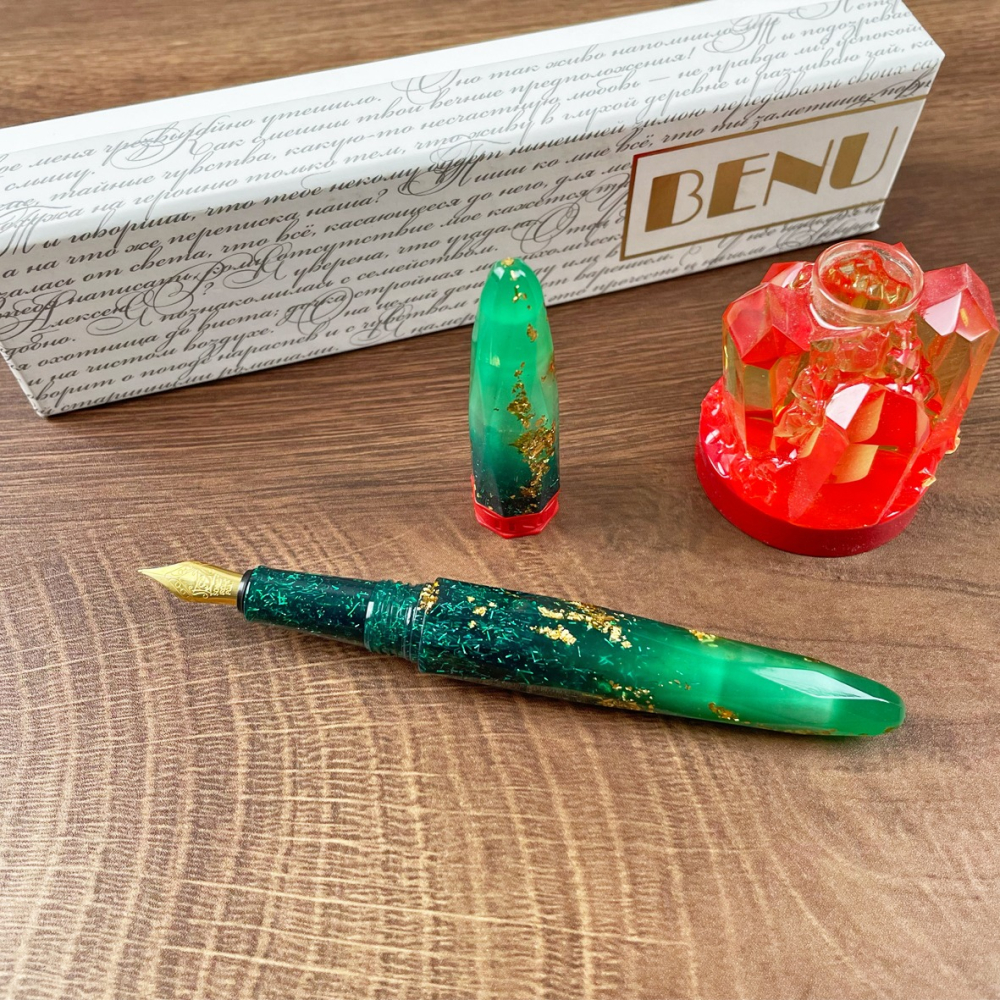 絕版！BENU 貝妞筆 BRIOLETTE 璀璨寶石鋼筆: 螢光新年限定款-細節圖2