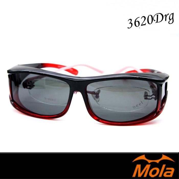 MOLA摩拉近視眼鏡可戴偏光太陽眼鏡 套鏡 鏡中鏡 外掛式 包覆式 3620Drg-細節圖2