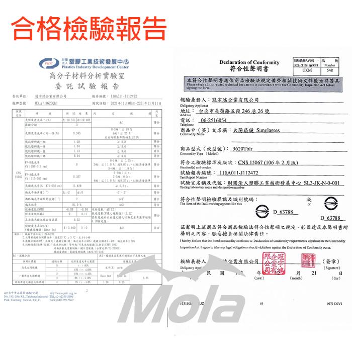 MOLA摩拉包覆式偏光近視太陽眼鏡推薦 灰鍍玫瑰金 輕量 UV400 男女 黑框  3620Tblr-細節圖8