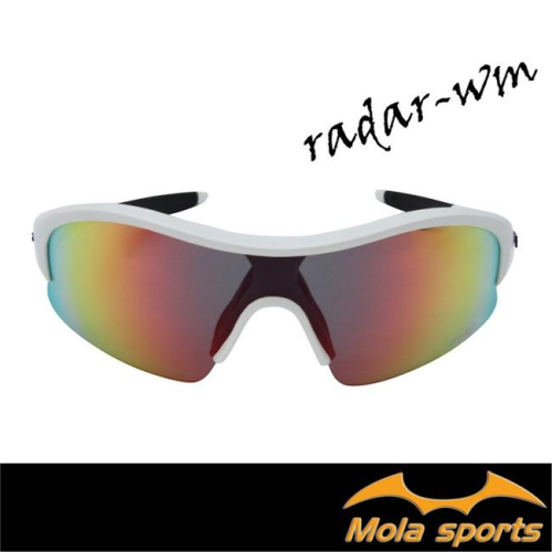 兒童太陽眼鏡 推薦 運動 8-14歲 男女 抗UV UV400 白框 大童 多層彩色鍍膜鏡片 Radar-wm Mola