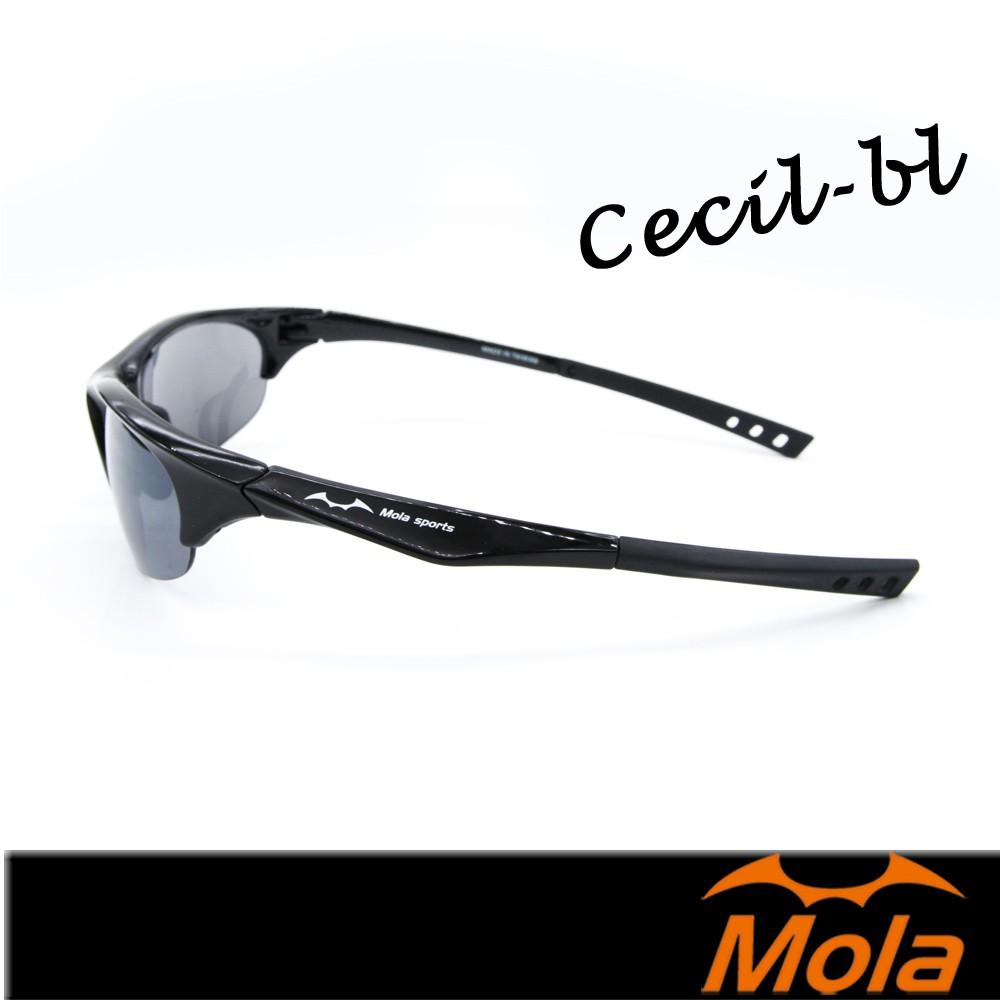 MOLA 摩拉  6-11歲 兒童運動太陽眼鏡  黑 UV400 抗紫外線 跑步 男女 Cecil-bl-細節圖5