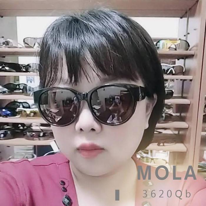 MOLA 摩拉近視偏光太陽眼鏡套鏡墨鏡茶色鏡片大框男女圓大臉駕駛 UV400-3620Qb-細節圖4