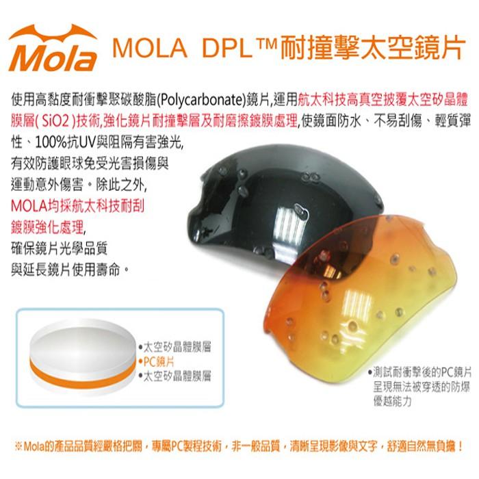 MOLA 摩拉 運動太陽眼鏡 UV400 男女 白框 茶色鏡片 防紫外線 跑步 騎車 登山 Swan-wb-細節圖6