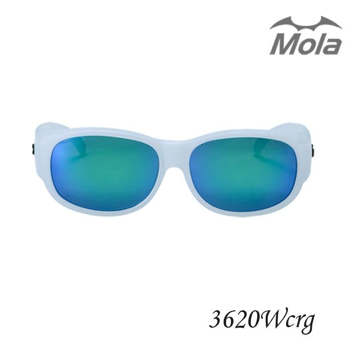 MOLA摩拉外掛式偏光太陽眼鏡 套鏡 UV400 前掛式太陽眼鏡 彩色多層膜 男女一般臉型 近視可戴-3620Wcrg-細節圖3