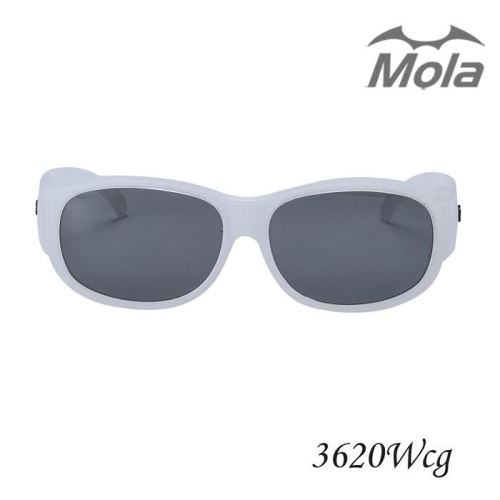 MOLA摩拉外掛式近視偏光太陽眼鏡套鏡 UV400 前掛式 男女-3620Wcg