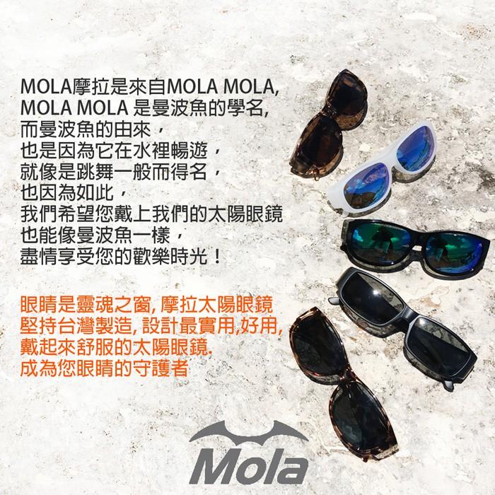 MOLA摩拉前掛式偏光太陽眼鏡 套鏡 冰藍彩色多層膜 男女一般臉型 近視可戴-3620Wbrb-細節圖9