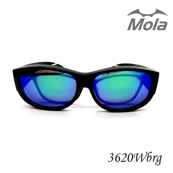 MOLA摩拉前掛式偏光太陽眼鏡 套鏡 彩色多層膜 男女一般臉型 近視可戴-3620Wbrg-細節圖4