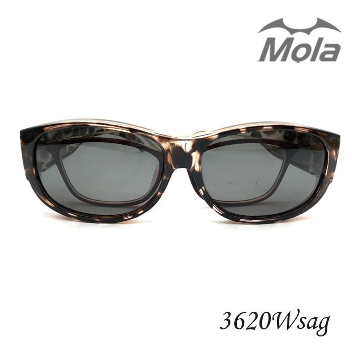 MOLA 摩拉外掛式偏光太陽眼鏡 套鏡 男女 UV400 近視可戴 3620Wsag-細節圖2