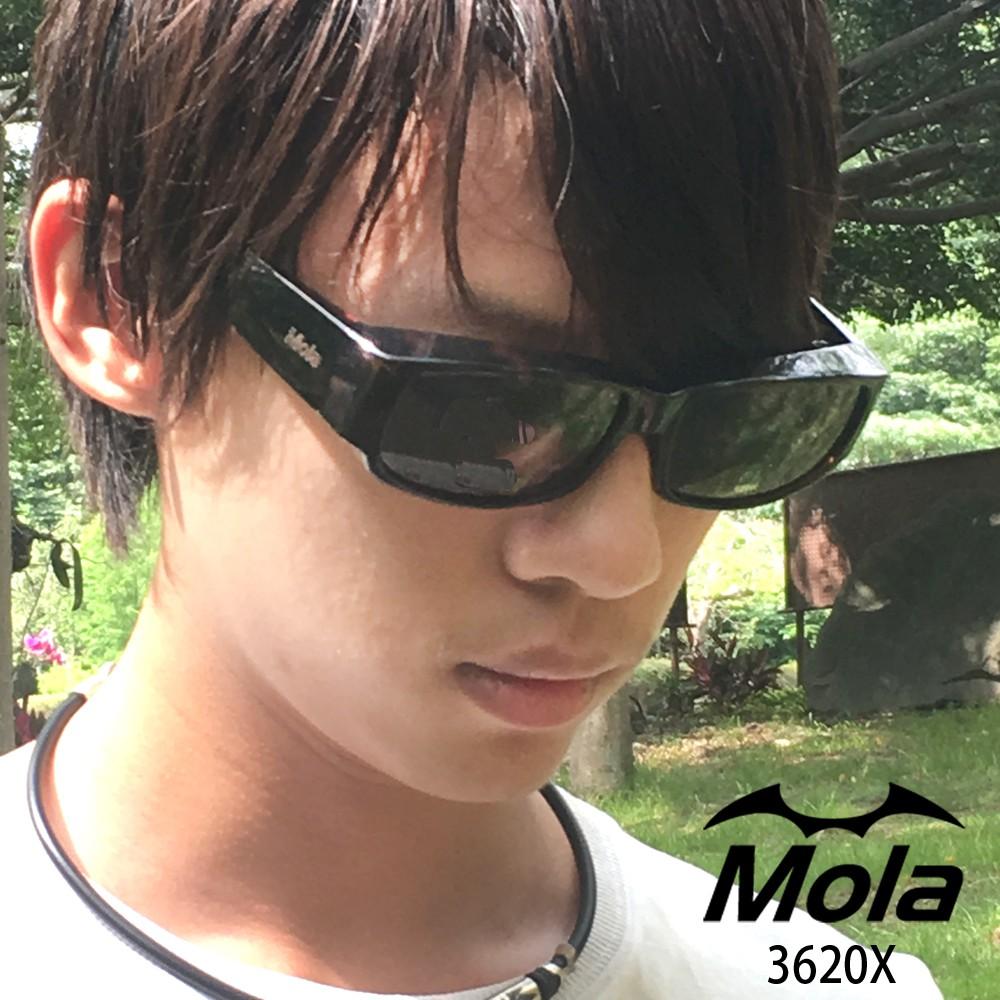 MOLA 摩拉超輕量包覆式偏光太陽眼鏡 套鏡  UV400 外掛式 近視可戴3620Xsab-細節圖2