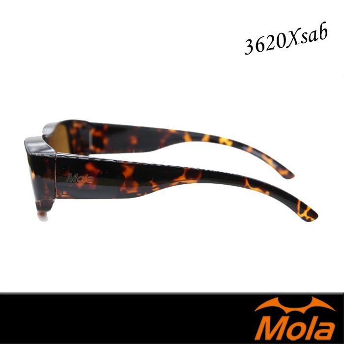 MOLA 摩拉超輕量包覆式偏光太陽眼鏡 套鏡  UV400 外掛式 近視可戴3620Xsab-細節圖3