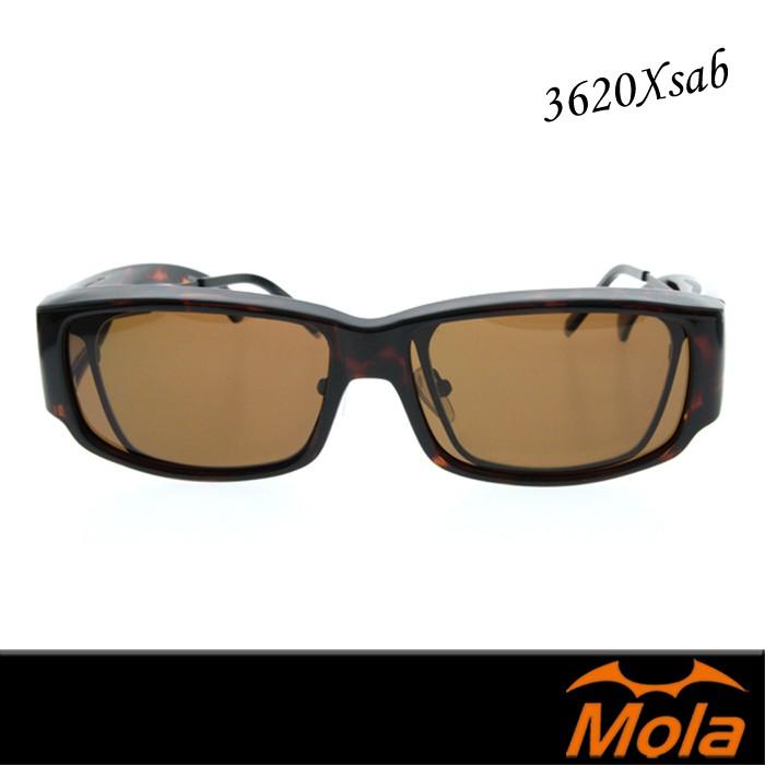 MOLA 摩拉超輕量包覆式偏光太陽眼鏡 套鏡  UV400 外掛式 近視可戴3620Xsab-細節圖4