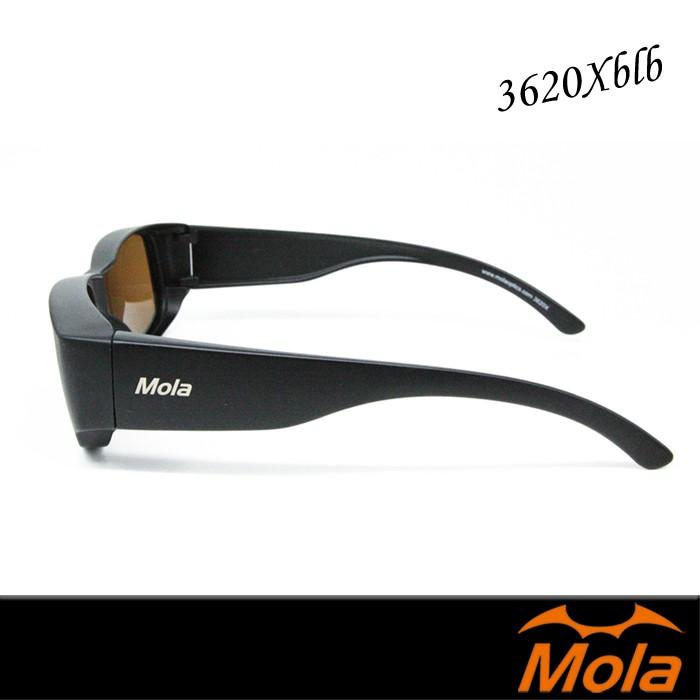 MOLA 摩拉 近視可戴外掛式偏光太陽眼鏡 套鏡 25g 超輕量 男女可戴 3620xblb-細節圖4