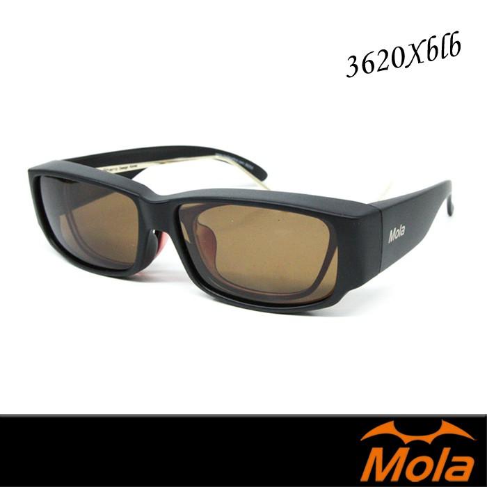MOLA 摩拉 近視可戴外掛式偏光太陽眼鏡 套鏡 25g 超輕量 男女可戴 3620xblb-細節圖5