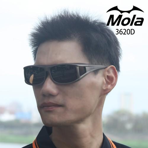 MOLA 摩拉近視可戴偏光太陽眼鏡 套鏡 包覆式 外掛式 3620D-bb-細節圖2