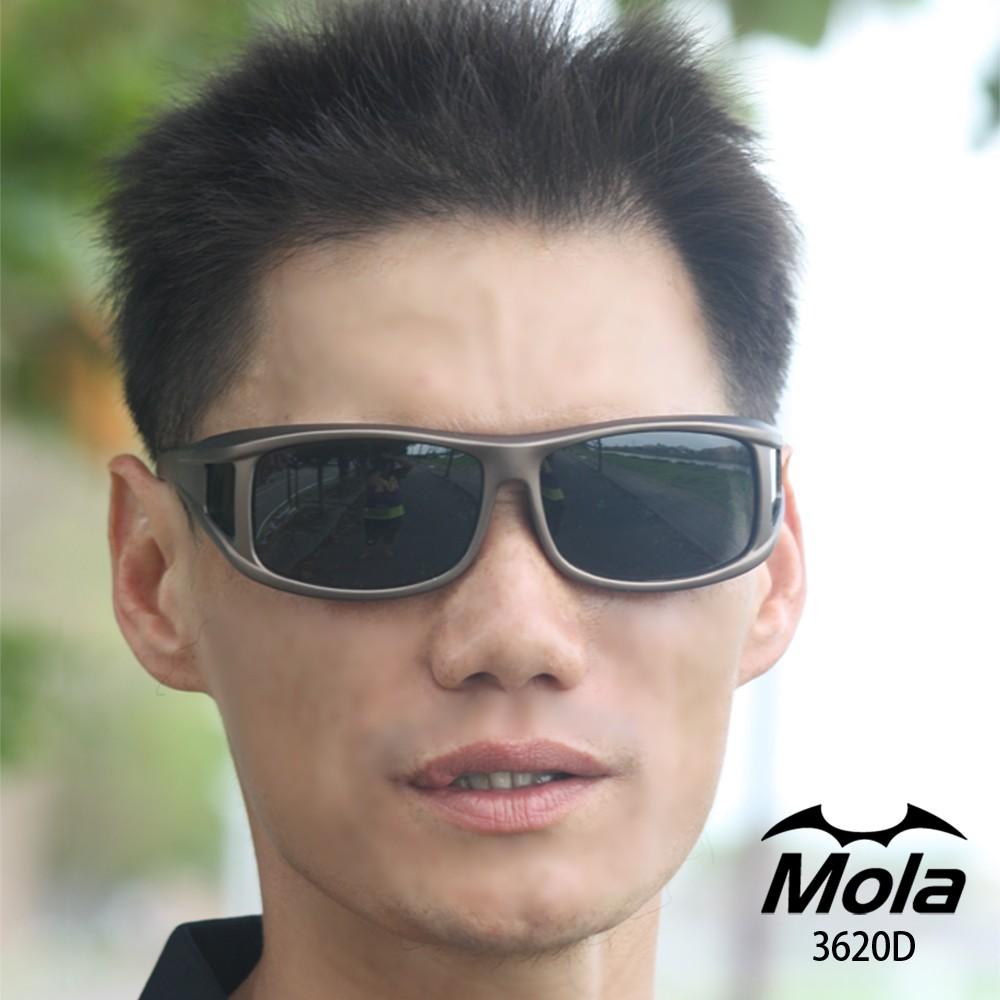 MOLA摩拉偏光太陽眼鏡 套鏡 墨鏡 UV400 男女 輕量 近視可戴3620Dbg-細節圖2