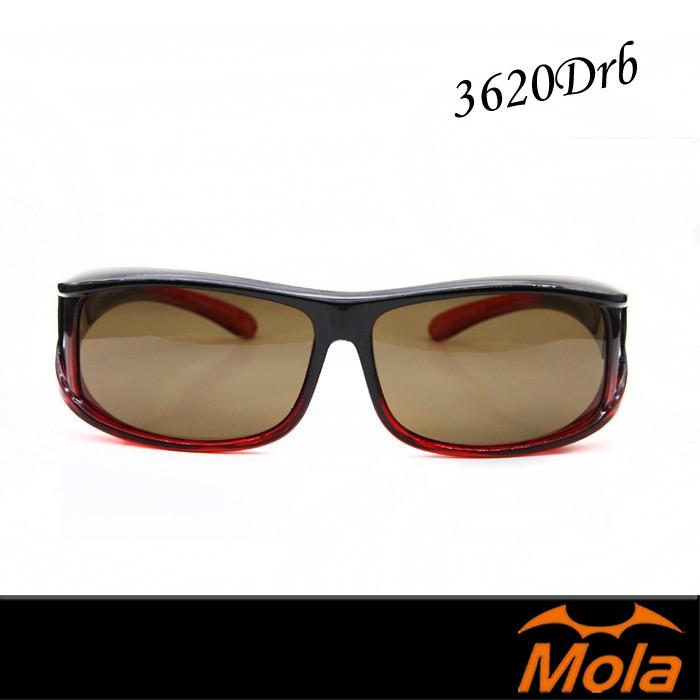 MOLA摩拉女生包覆式偏光太陽眼鏡 套鏡 墨鏡 近視/老花可戴 3620Drb-細節圖2