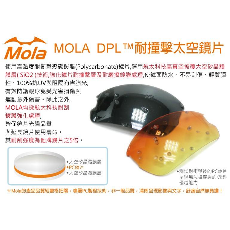 Mola摩拉運動太陽眼鏡 超輕量23g UV400 男女 小到一般臉 1400bl-跑步/高爾夫/戶外/登山-細節圖6