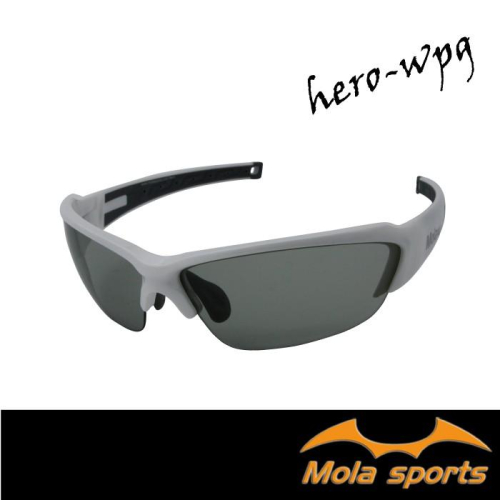 MOLA摩拉變色運動太陽眼鏡 UV400 男女 綠變灰 Hero-wpg 鼻墊可調整 射出型腳墊不易鬆脫