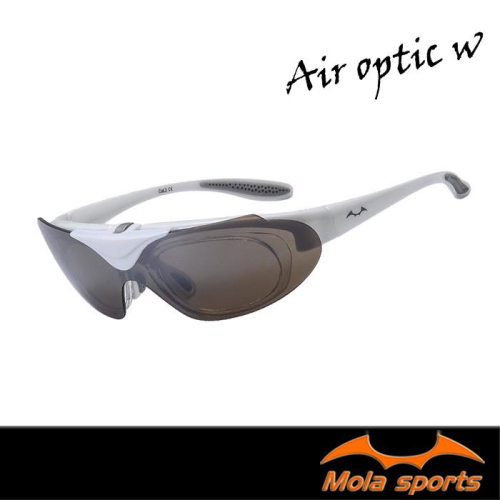 Mola摩拉上掀式運動太陽眼鏡 近視運動太陽眼鏡 小到一般臉 騎車 高爾夫 跑步 Air_optic-W