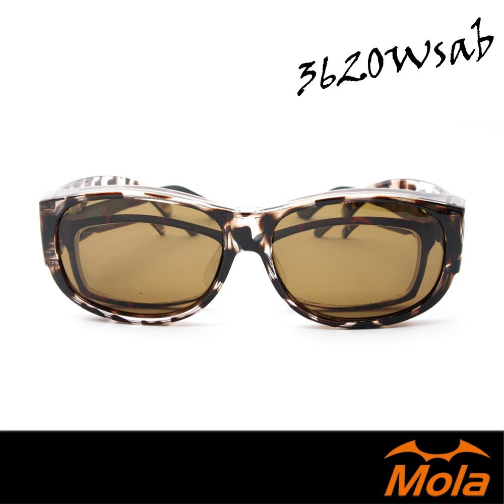 MOLA 摩拉近視/老花眼鏡族可戴-時尚偏光太陽眼鏡 套鏡 鏡中鏡 3620W-sab-細節圖3