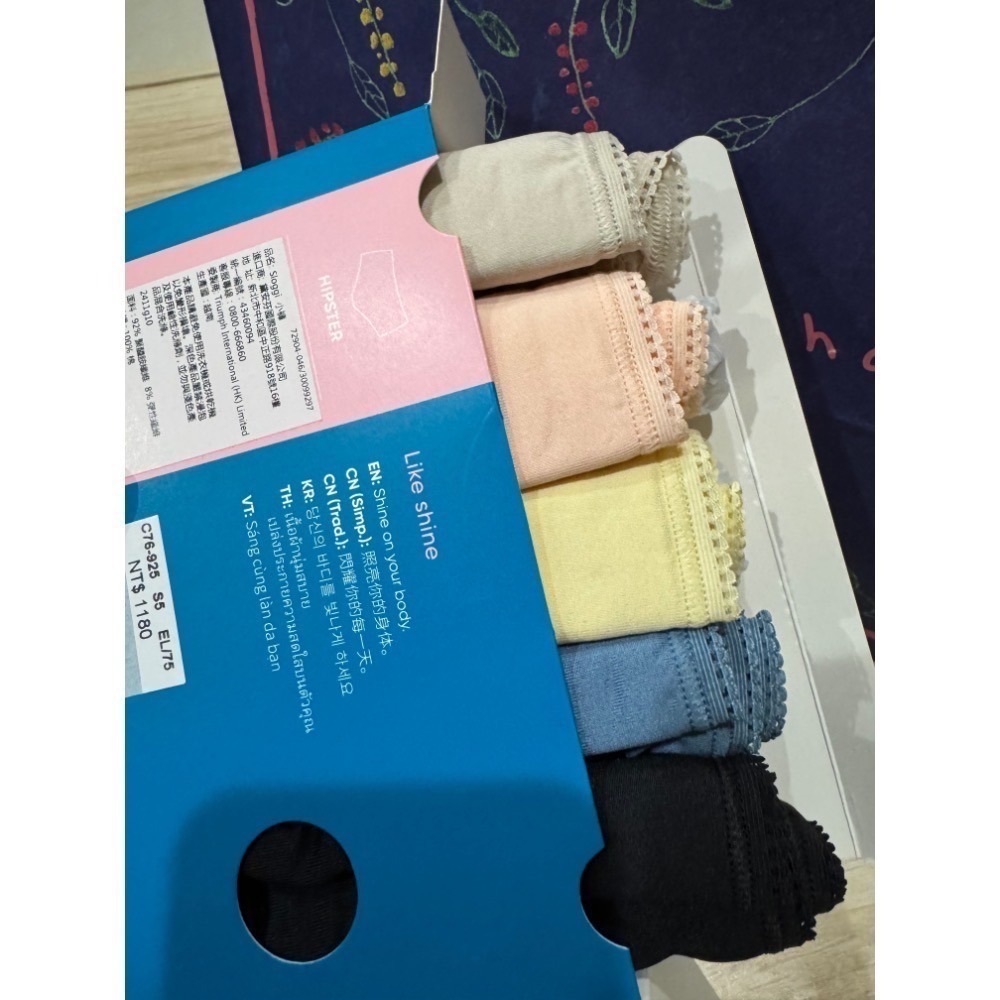 sloggi-SHINE 閃亮系列低腰三角褲/平口褲 五件包 (萊卡) HIPSTER C76-925-規格圖4