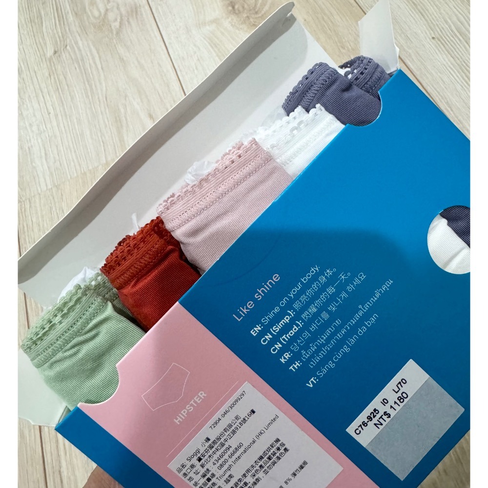 sloggi-SHINE 閃亮系列低腰三角褲/平口褲 五件包 (萊卡) HIPSTER C76-925-規格圖4