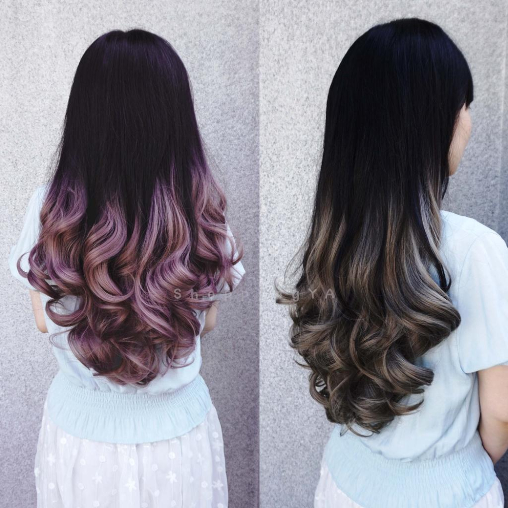 日日玩髮　逼真U型漸變色捲髮片彩色髮片 高溫絲半頭套髮片 加厚髮量接髮片增髮片 氣質長捲髮輕鬆接長頭髮cosplay假髮-細節圖2