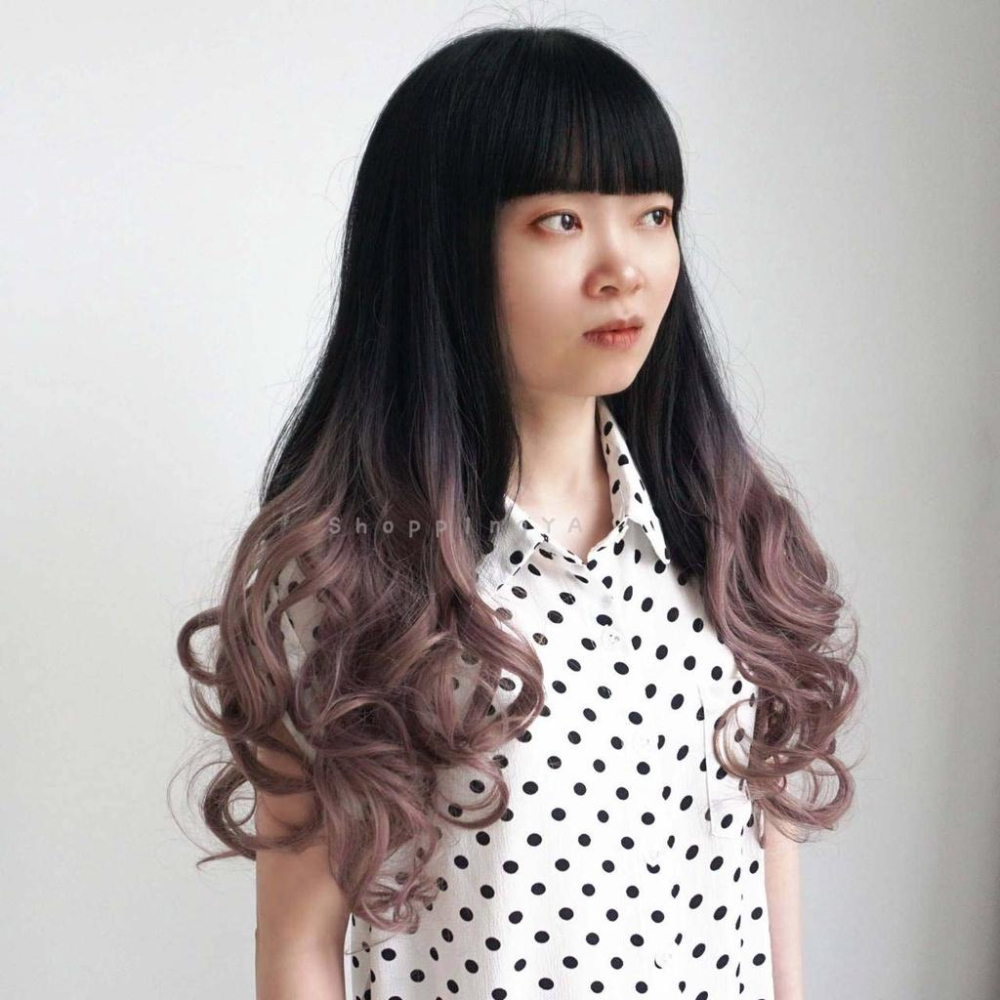 日日玩髮　逼真U型漸變色捲髮片彩色髮片 高溫絲半頭套髮片 加厚髮量接髮片增髮片 氣質長捲髮輕鬆接長頭髮cosplay假髮-細節圖3
