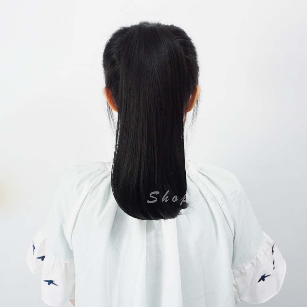 日日玩髮　抓夾式內彎短馬尾假髮　高溫絲氣質內捲馬尾　OL輕熟女抓夾馬尾虎夾馬尾　cosplay假髮戴兩個雙馬尾也很萌-細節圖2