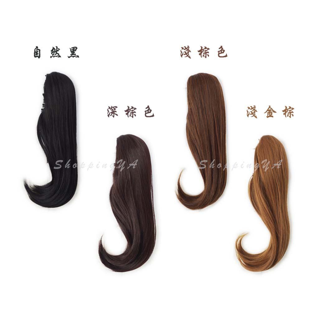 日日玩髮　抓夾式內彎短馬尾假髮　高溫絲氣質內捲馬尾　OL輕熟女抓夾馬尾虎夾馬尾　cosplay假髮戴兩個雙馬尾也很萌-細節圖3