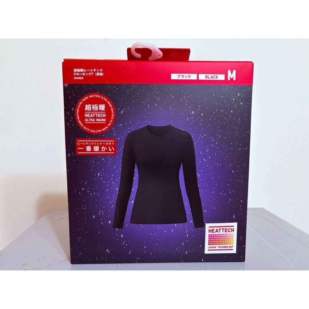 [日本正品] [全新商品] [立即出貨] 日本境內UQ超級暖系列發熱衣(女裝黑色)-細節圖3