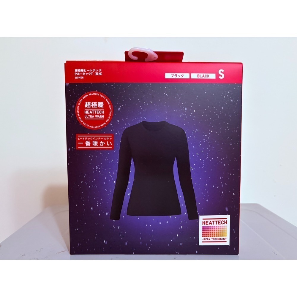 [日本正品] [全新商品] [立即出貨] 日本境內UQ超級暖系列發熱衣(女裝黑色)-規格圖3