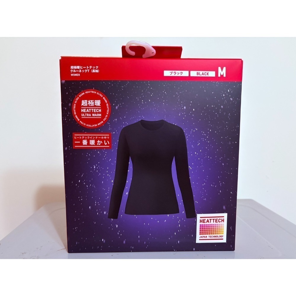 [日本正品] [全新商品] [立即出貨] 日本境內UQ超級暖系列發熱衣(女裝黑色)-規格圖3