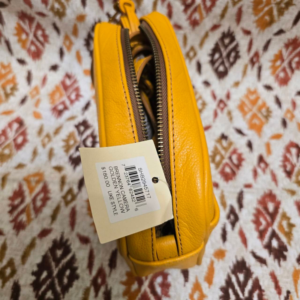 【sigmanet家庭百貨】全新Fossil Brennon真皮相機包/女用側背包-細節圖2