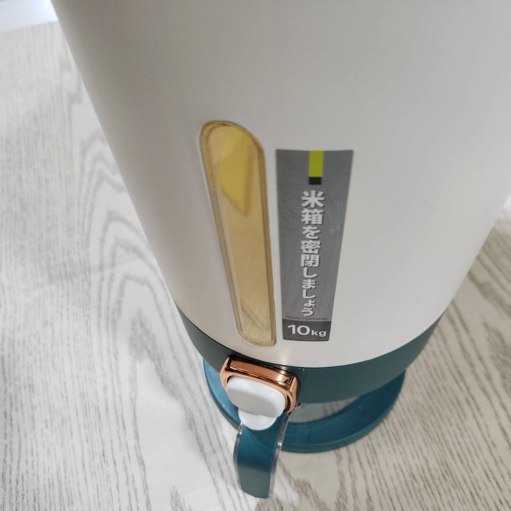【sigmanet家庭百貨】全新按壓式10公斤儲米桶附專用量杯海綿菜瓜布-細節圖5