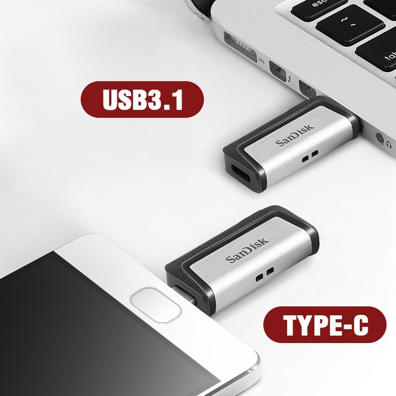 【公司貨】SanDisk 128G 128GB Ultra OTG Type-C  USB 雙用隨身碟 SDDDC2-細節圖5