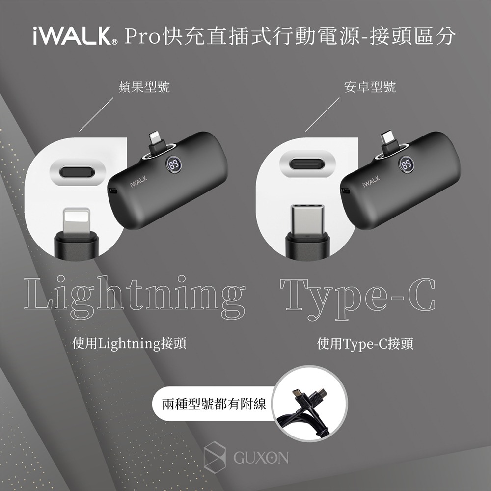 【台灣公司貨】iWALK 行動電源 5代 Pro 數位顯示 口袋電源 移動電源 蘋果 TypeC 可選-細節圖3