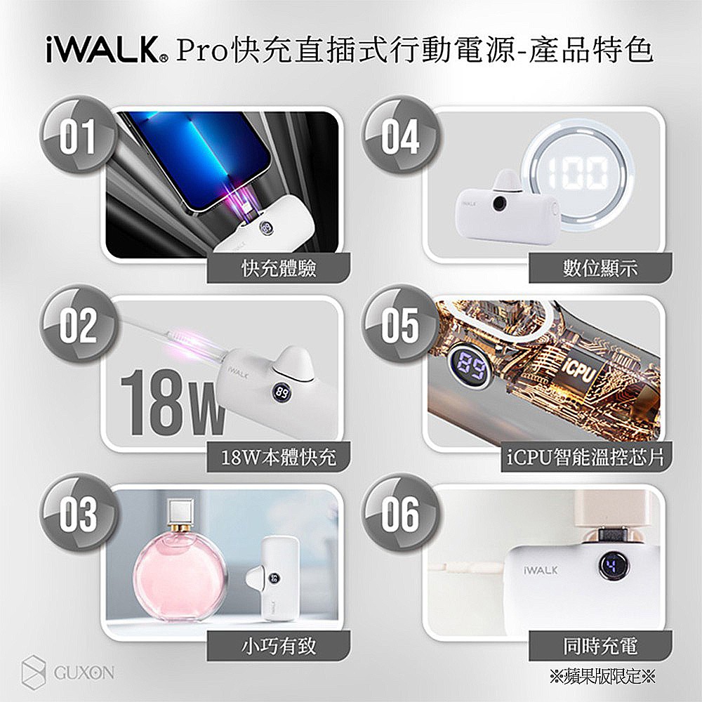 【台灣公司貨】iWALK 行動電源 5代 Pro 數位顯示 口袋電源 移動電源 蘋果 TypeC 可選-細節圖6