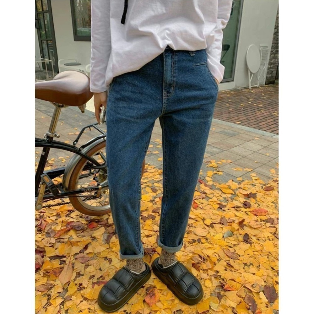 韓國🇰🇷7STAR 口袋壓線男友褲 小直筒褲#1286-細節圖3