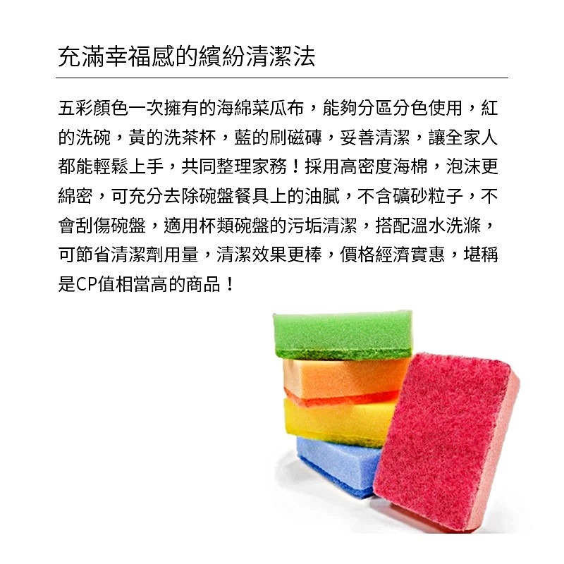 魔乾 海綿 菜瓜布 5入-細節圖5