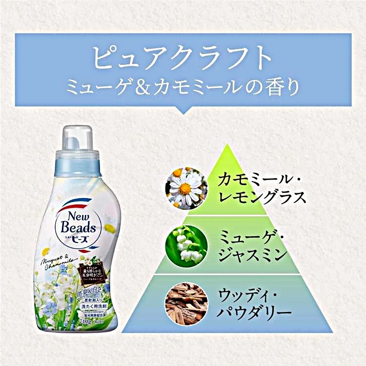 日本 花王 New Beads 植萃香氛洗衣精｜玫瑰香／鈴蘭香-細節圖5