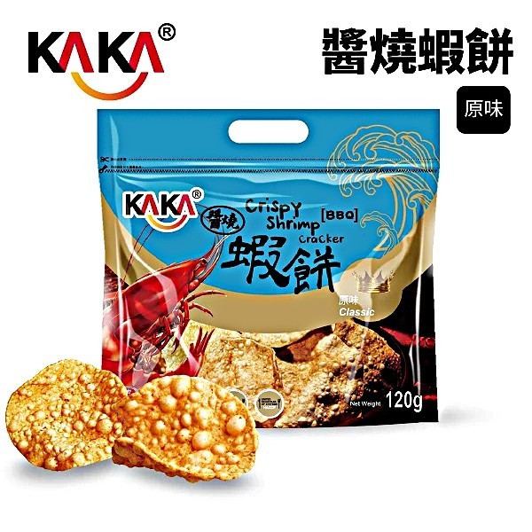 KAKA 醬燒蝦餅 120g 原味｜八道工法 酥脆海鮮零食 捷羚商行-細節圖2