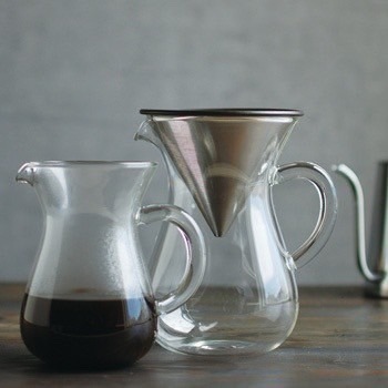 日本KINTO SCS手沖咖啡壺組 (一組三件) / 玻璃咖啡壺組 / 咖啡器具 / 1~2杯 / 1~4杯
